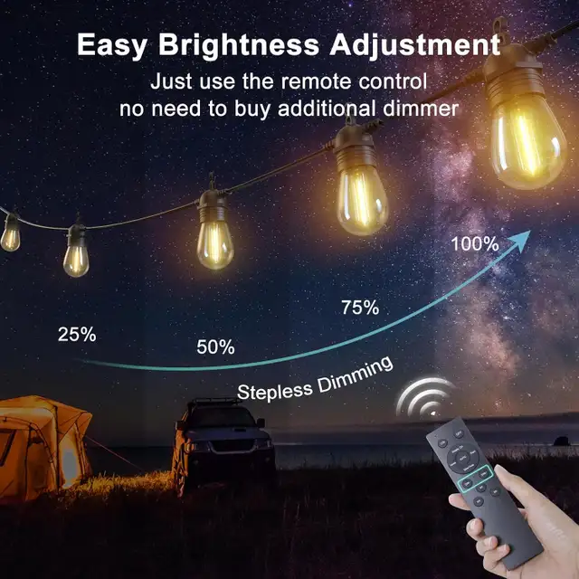 52FT Solar String Lights Outdoor with Remote, Type-C& Solar - Photo 3