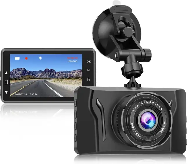 Chortau 1080P FHD Car Dash Camera, 3.2' Screen, 170°Wide Angle