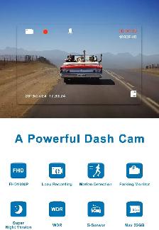 Chortau 1080P FHD Car Dash Camera, 3.2' Screen, 170°Wide Angle - Photo 4