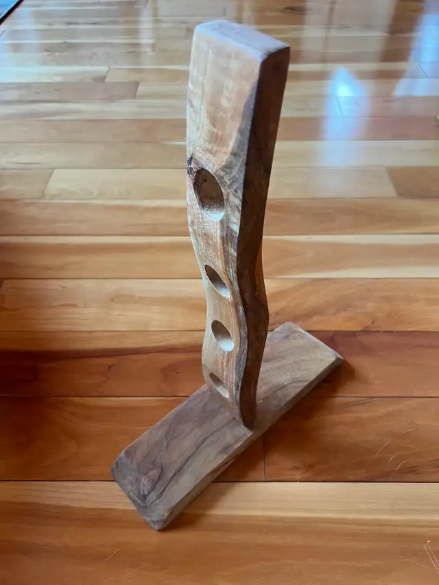 Four Bottle Solid Harwood Wine Rack BRAND NEW ARTISAN MADE