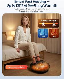 COMFIER Shiatsu Foot Massager w/ Heat, Vibration, Compression - Photo 4