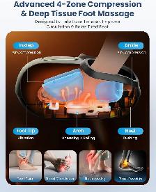 COMFIER Shiatsu Foot Massager w/ Heat, Vibration, Compression - Photo 5