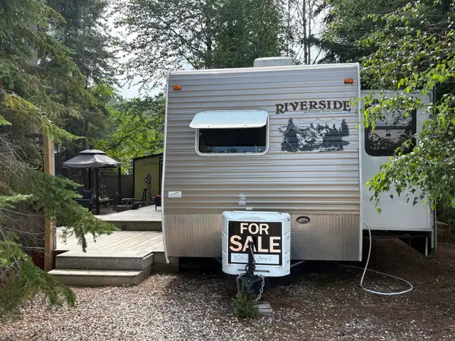 Trailer for sale on leased lot at Candle Lake