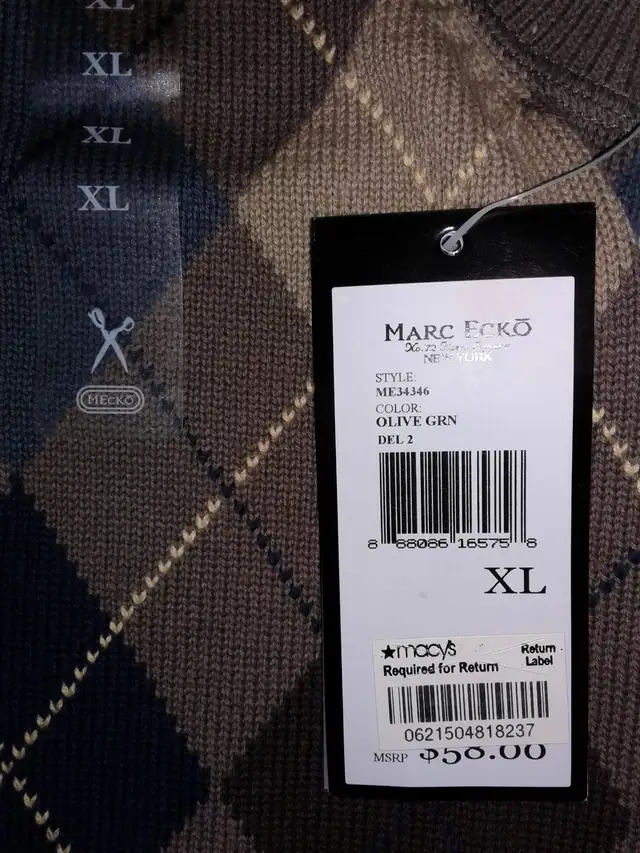 NEW MEN'S SWEATER VEST (from MACY'S) size XL,  $10 or swap