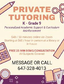 PRIVATE TUTORING
