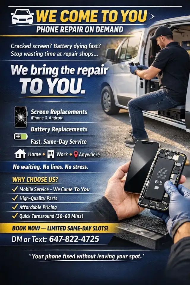 WE COME TO YOU — PHONE REPAIR ON DEMAND