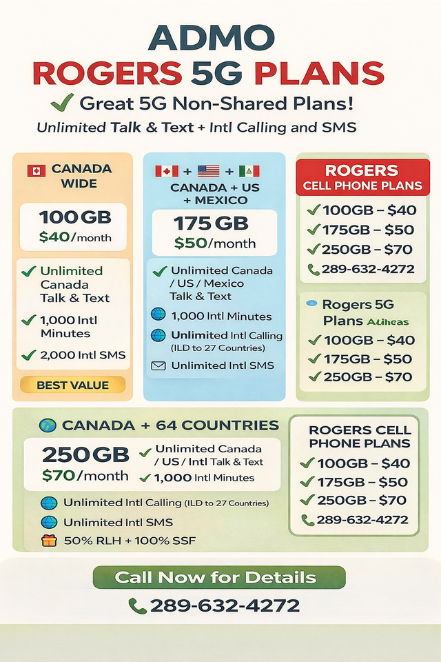 Canada's Best Cell Phone Plans at $40 - Can-USA