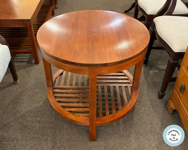 Magnificent Solid Cherry Stickley Side Table at Charmaine's