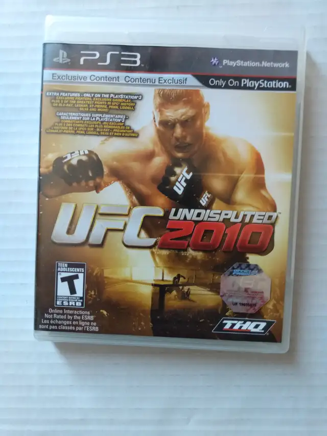 UFC 2010 UNDISPUTED PS3 GAME FOR PLAYSTATION 3 MINT