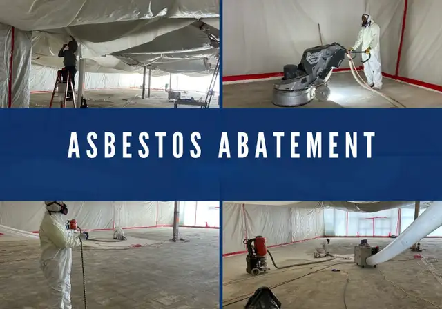 Asbestos abatement worker