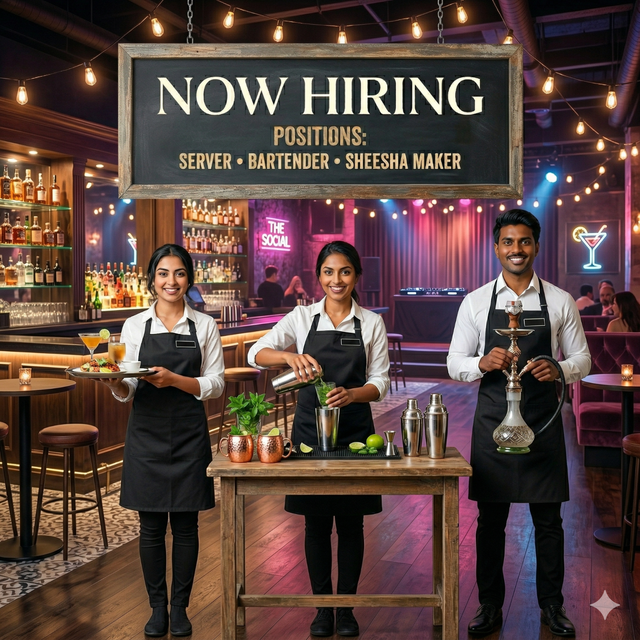 Hiring Servers & Bartenders – Restaurant Lounge Job (Weekends)