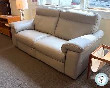 Near New Natuzzi Leather Power Reclining Sofa at Charmaine's