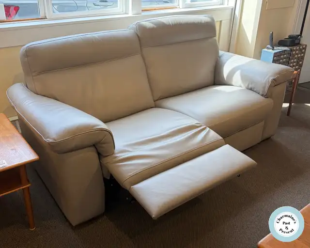Near New Natuzzi Leather Power Reclining Sofa at Charmaine's - Photo 3