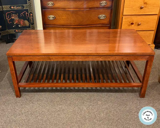 Exquisite Solid Cherry Stickley Coffee Table at Charmaine's