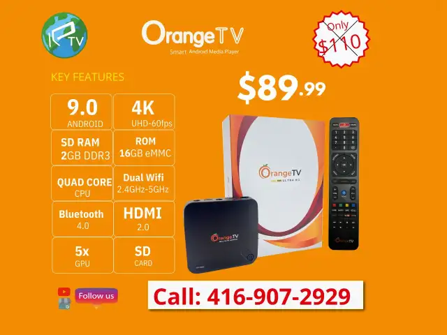 Orange TV 4K Android Media Player  - $89.99