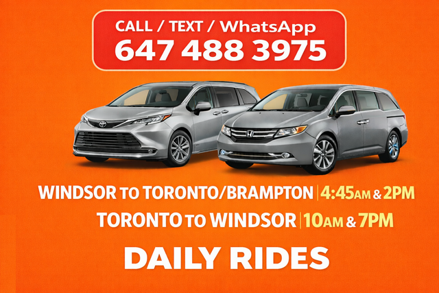 Leamington to Toronto/Brampton | 5.40 AM Daily
