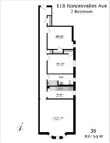Renovated Two Bedroom, Queen and Roncesvalles - ID 1537 - Photo 16