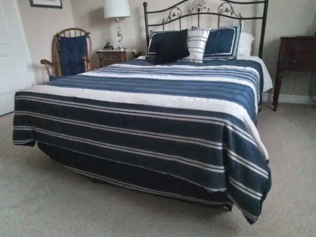 Queen Size Duvet,cover,bed skirt, pillow shams