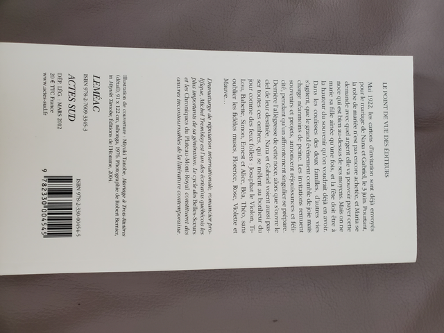 BON ROMAN NEUF DE MICHEL TREMBLAY LA GRANDE MELÉE 272PAGES $5.00 - Photo 2