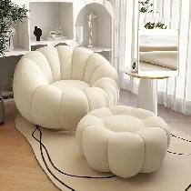 Brand New Elegant & Comfort Pumpkin Chair Couch w/Stool $299 - Photo 8