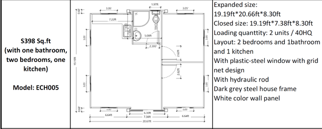 Expandable Container Unit ECH005-R – Ideal for Living