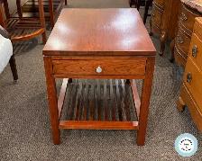 Solid Cherry Stickley Side Table with Drawer at Charmaine's