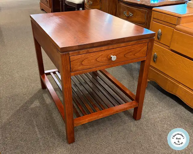 Solid Cherry Stickley Side Table with Drawer at Charmaine's - Photo 2