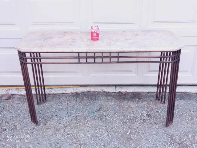 Tall Marble Top Entryway Table