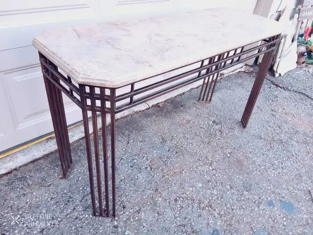Tall Marble Top Entryway Table - Photo 2