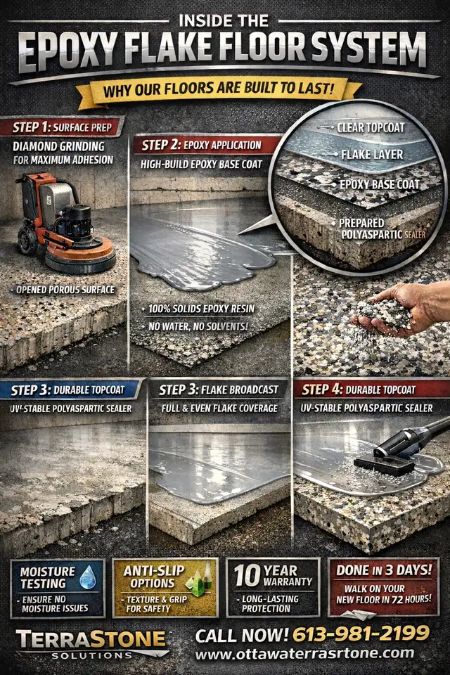 garage floor epoxy flake system