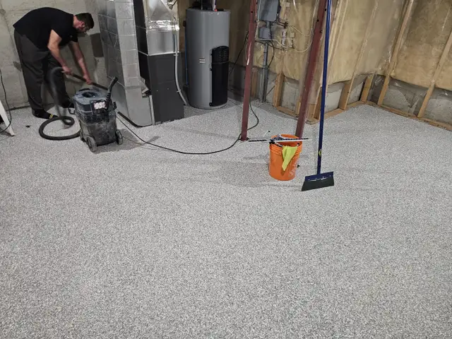 garage floor epoxy flake system - Photo 7