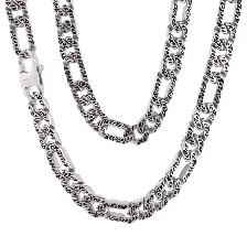 New Men's 10mm 22'' 99g Vintage Figaro Chain 316L Stai