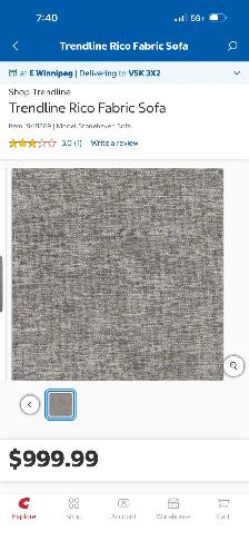 Grey fabric sofa - Photo 4