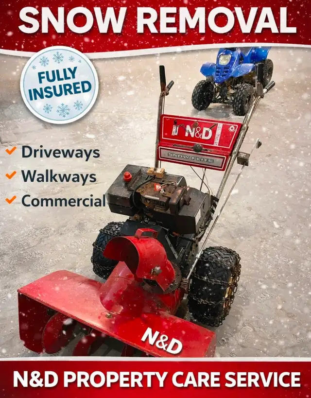 N&D property care service snow removal for next season