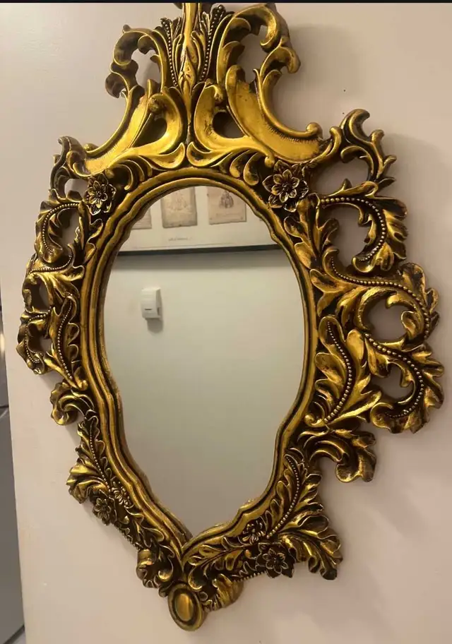 Medium Gold Gilded Mirror
