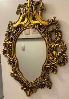 Medium Gold Gilded Mirror