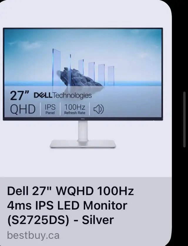Dell 27'  IPS LED Monitor