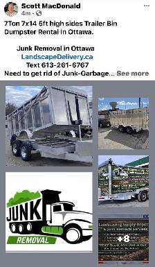 Dumpster Rental 7 Ton 7X14 with 5ft High Sides - Photo 10