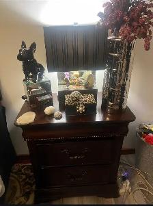 2x Cherry Wood End Tables