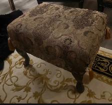 Green, Black n Gold Ottoman