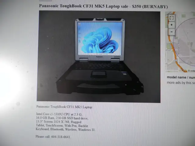 Panasonic ToughBook CF31 MK5 i5-5th Laptop