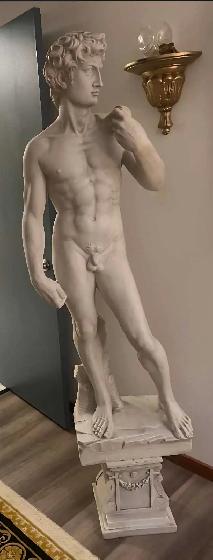 6' Lifesize David Plaster Satue