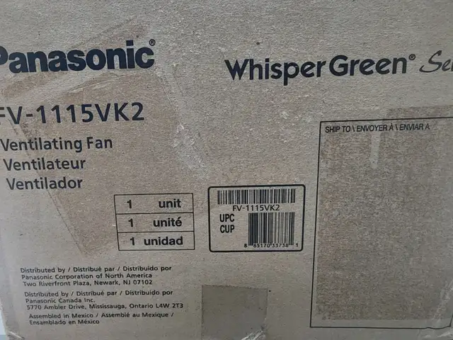 PANASONIC WHISPER GREEN EXHAUST FAN - Photo 2