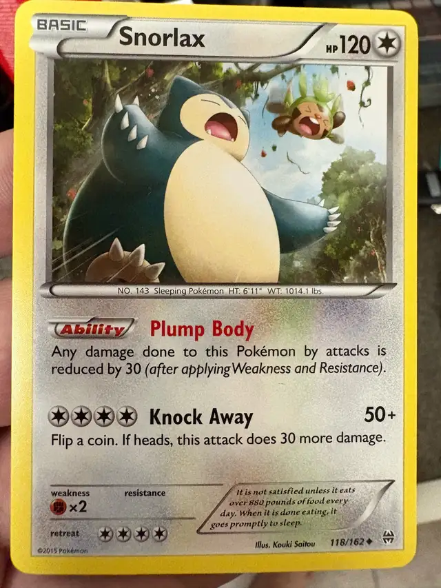 Snorlax Pokemon Card