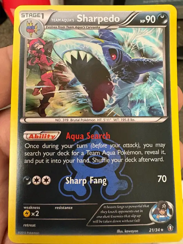 Team Aqua’s Sharpedo Pokemon Card