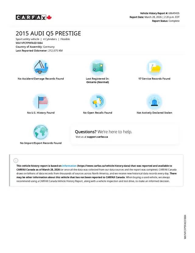 2015 Audi Q5 2.0T Technik, no accidents, 17 service records - Photo 2