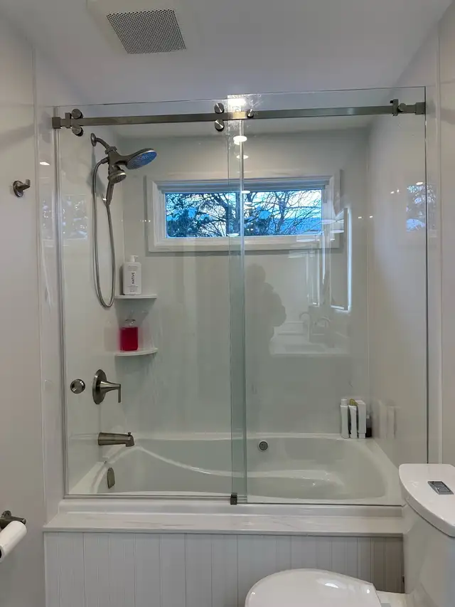 SHOWER GLASS DOORS SHOWER ENCLOSURES GLASS BATHTUB SLIDING GLASS - Photo 7