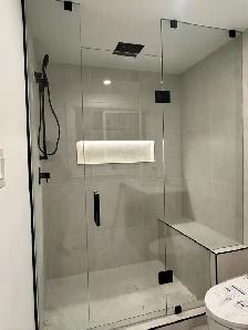 CUSTOM SHOWER GLASS ENCLOSURES SHOWER DOORS BATHTUB GLASS SLIDER