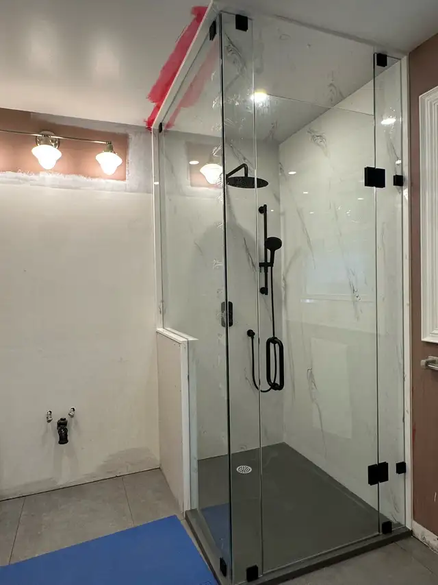 CUSTOM SHOWER GLASS ENCLOSURES SHOWER DOORS BATHTUB GLASS SLIDER - Photo 2