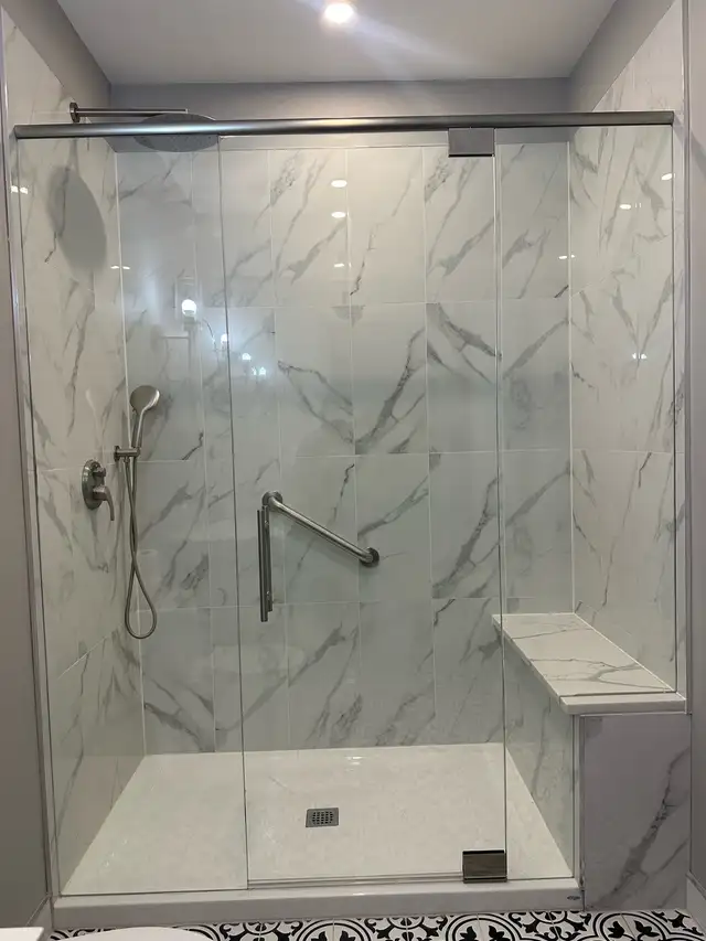 CUSTOM SHOWER GLASS ENCLOSURES SHOWER DOORS BATHTUB GLASS SLIDER - Photo 3